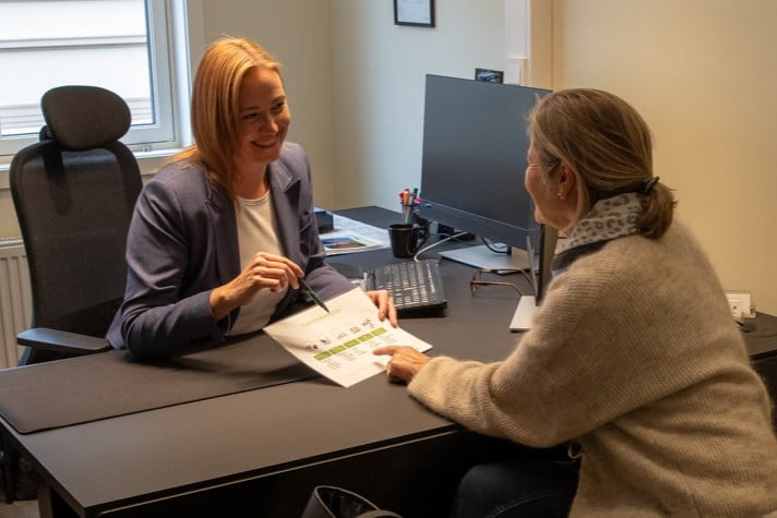 Nina har rådgiversamtale